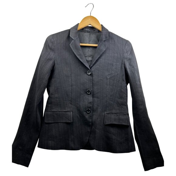 THEORY Gabe-Style Linen Blend Pinstripe Blazer Made in USA Size 4 MSRP‎ $395 - Picture 2 of 9